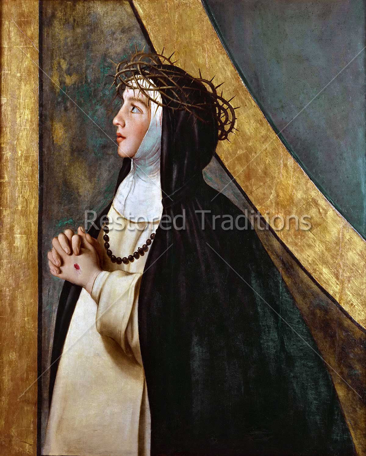 St. Catherine of Siena – Bautista, restored fine-art print