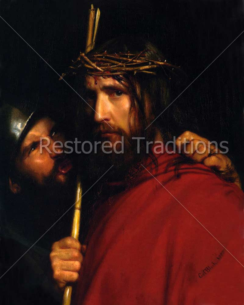The Mocking of Christ – Bloch, restored fine-art print