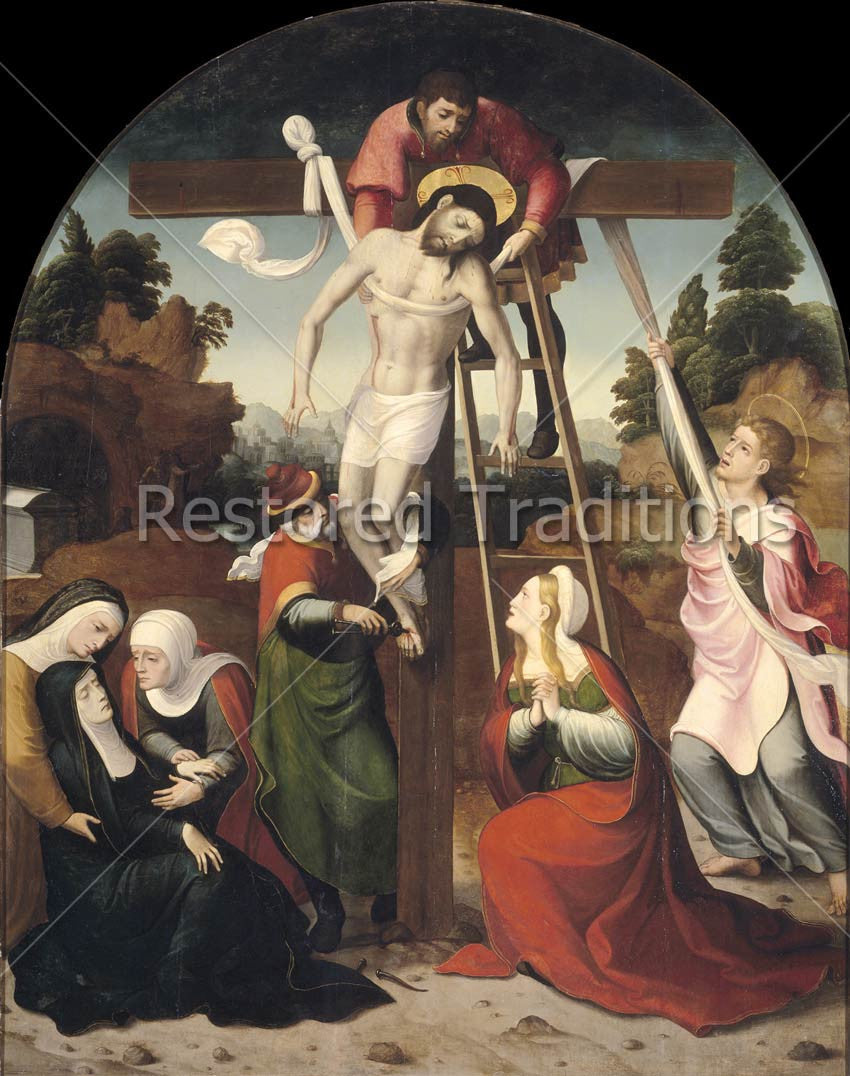 Descent From the Cross – Correa, restored fine-art print
