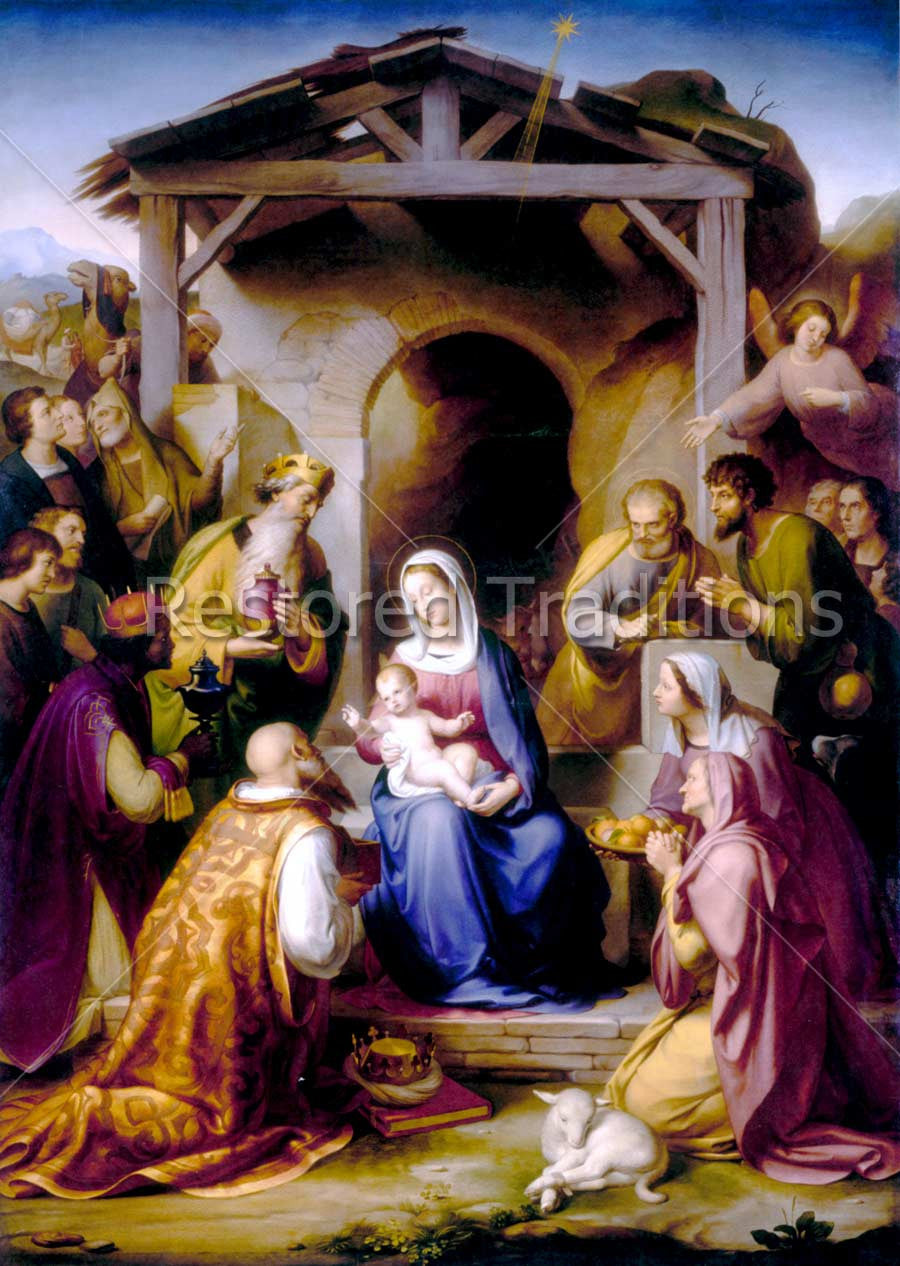 Adoration of the Magi – Rohden, restored fine-art print