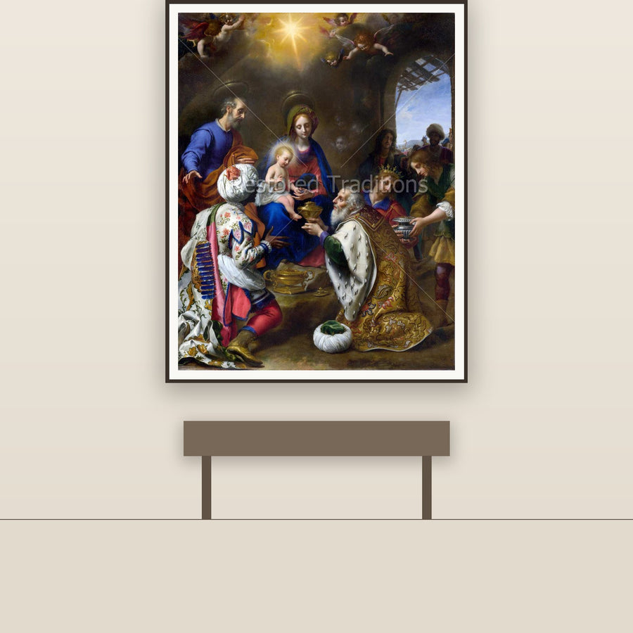 Adoration of the Magi – Dolci, restored fine-art print