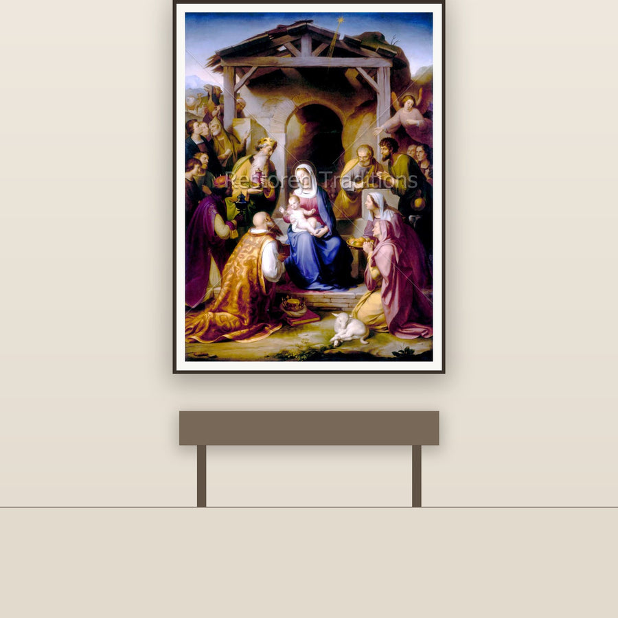 Adoration of the Magi – Rohden, restored fine-art print