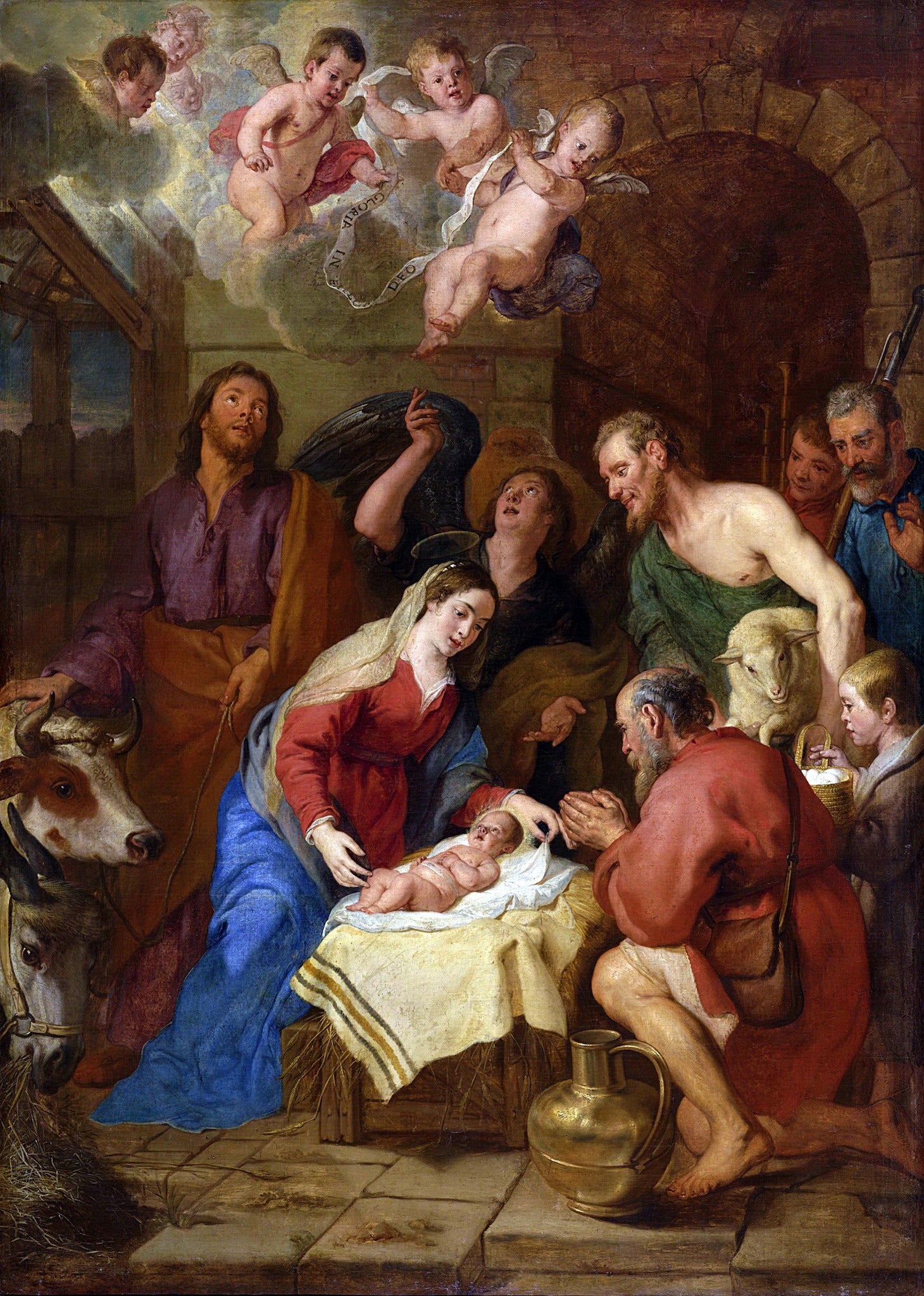Adoration of the Shepherds – Crayer, restored fine-art print