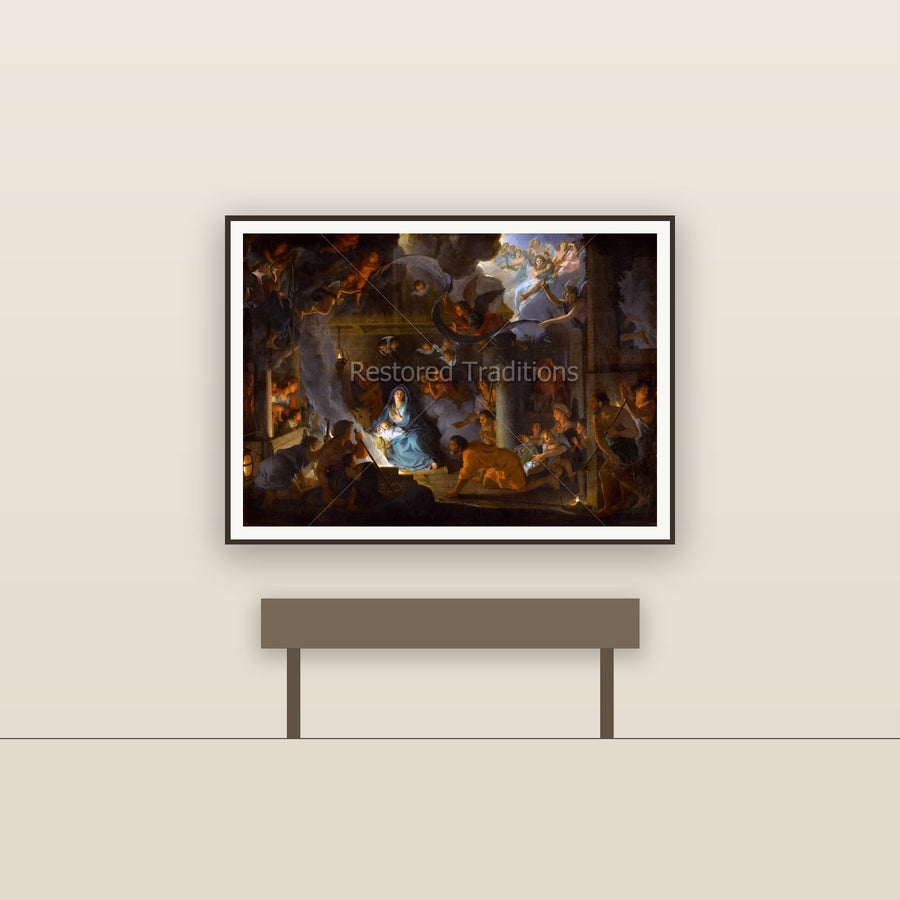 Adoration of the Shepherds – La Brun, restored fine-art print