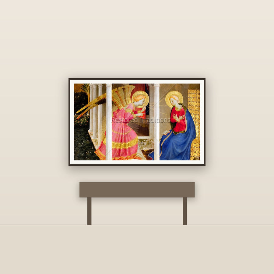 Annunciation – Angelico, restored fine-art print