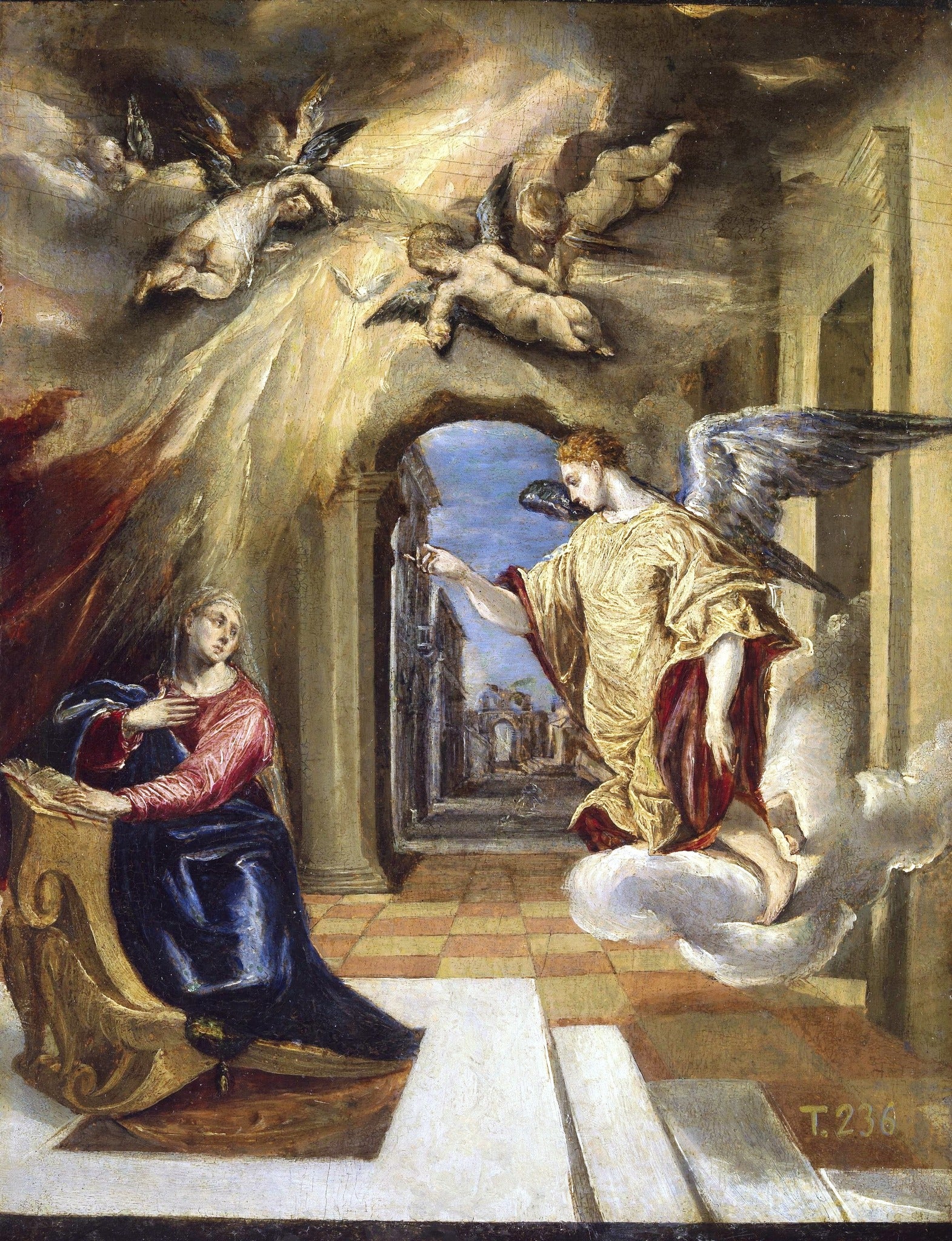 Annunciation – Greco, restored fine-art print