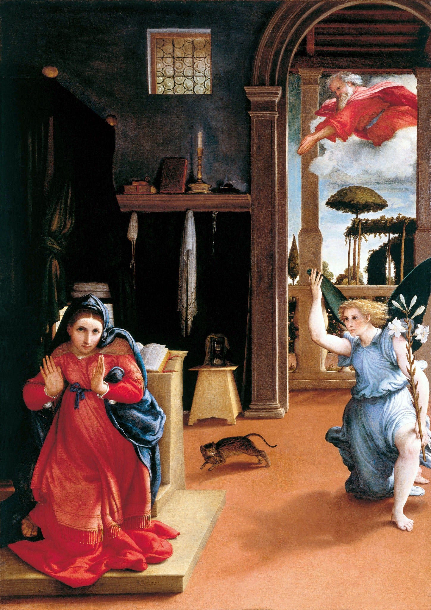 Annunciation – Lotto, restored fine-art print