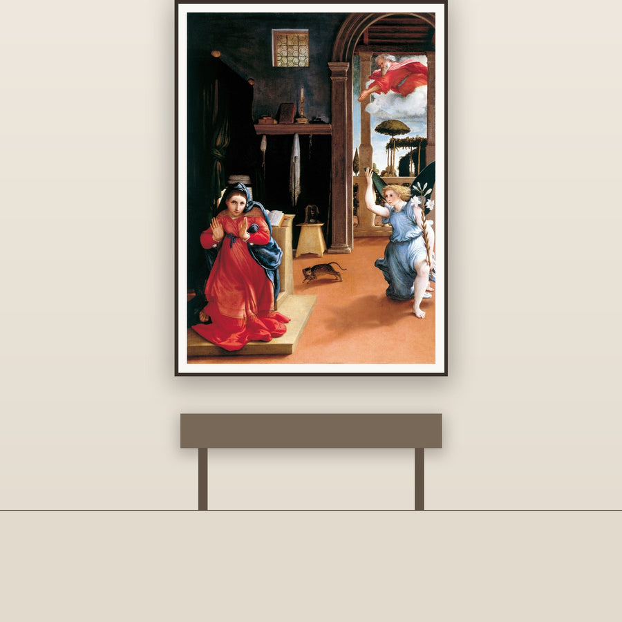 Annunciation – Lotto, restored fine-art print