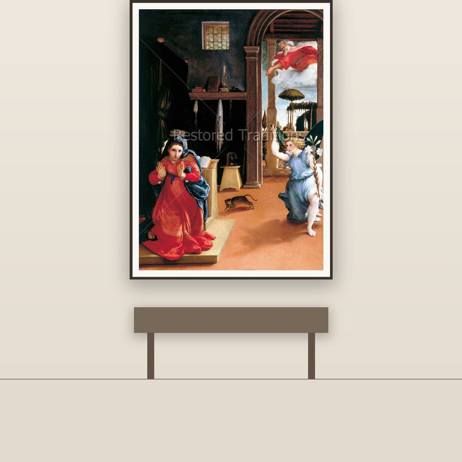 Annunciation – Lotto, restored fine-art print
