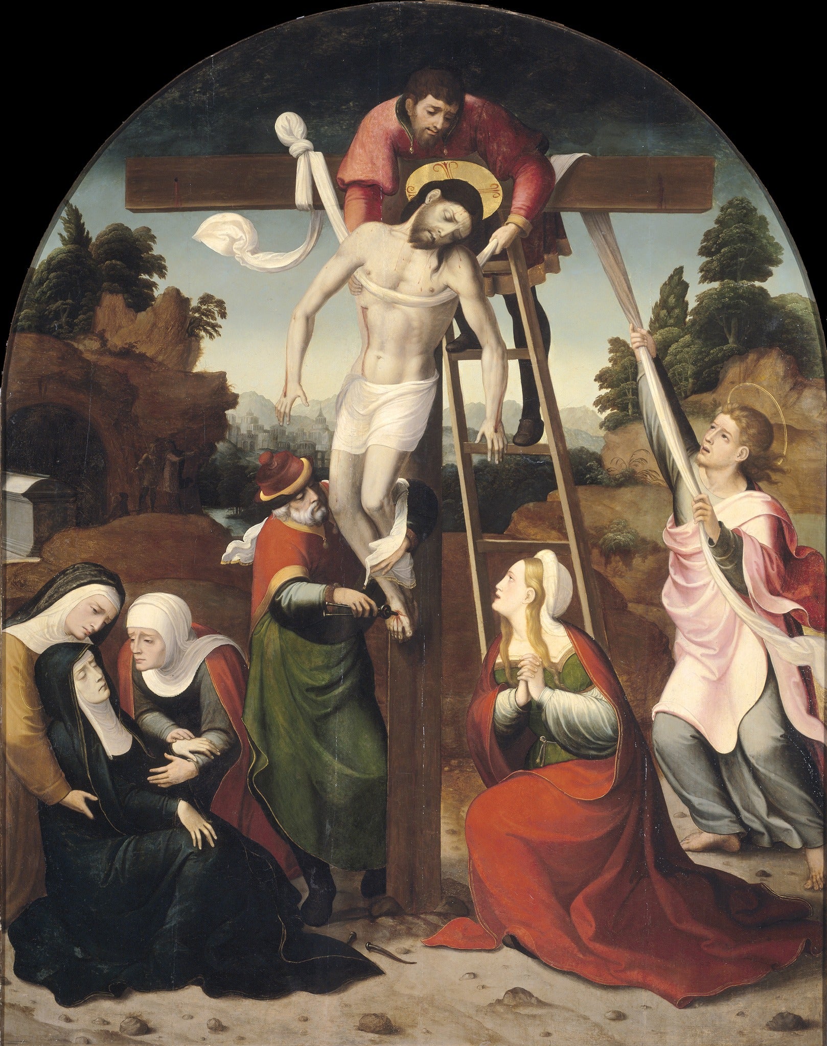 Descent From the Cross – Correa, restored fine-art print