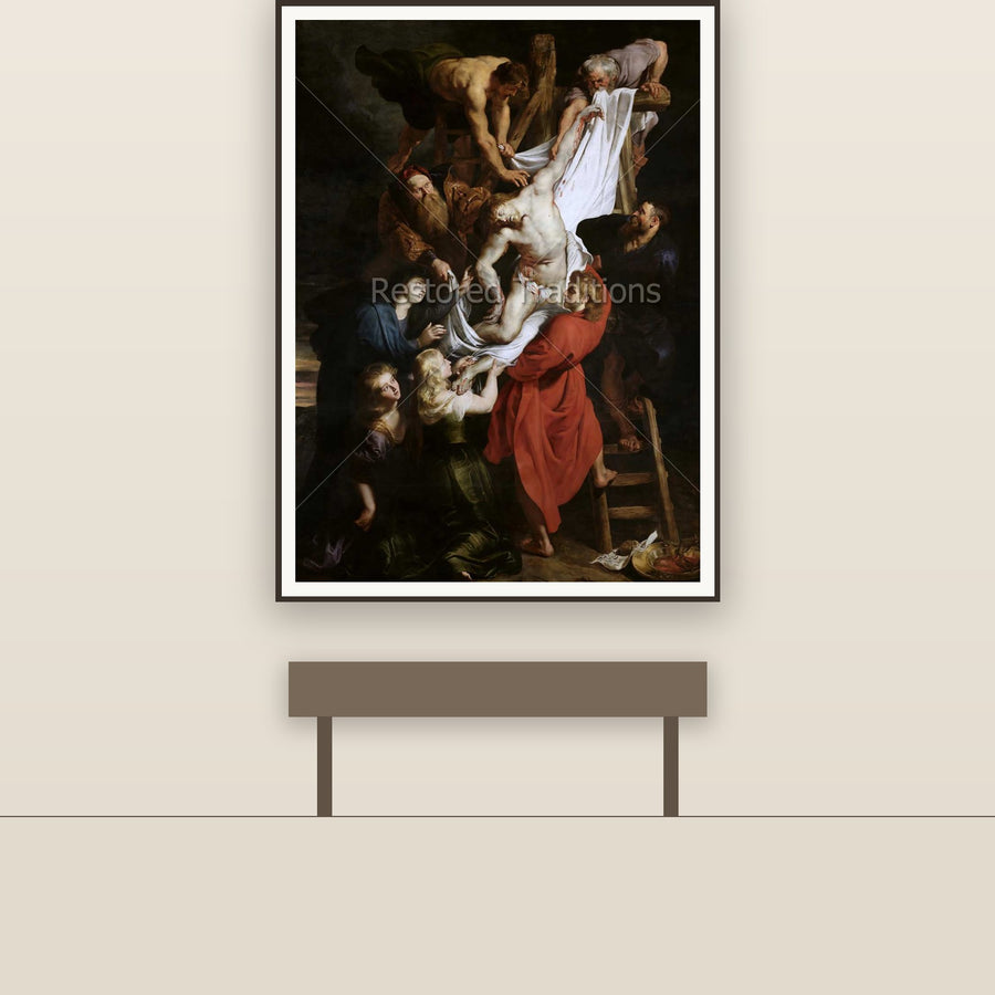 Descent from the Cross – Rubens, restored fine-art print
