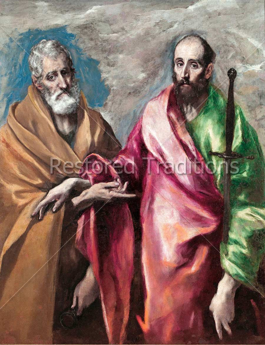Sts. Peter and Paul – Greco, restored fine-art print