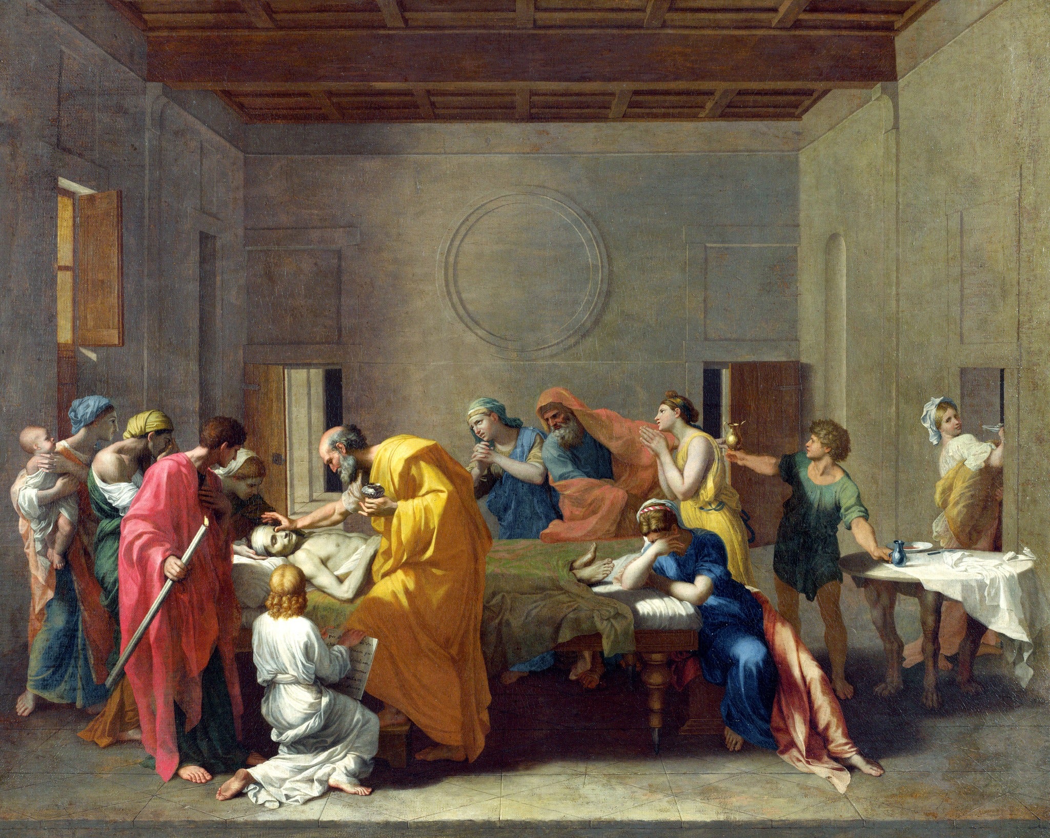 Extreme Unction – Poussin, restored fine-art print