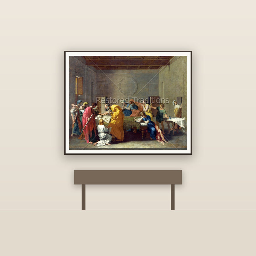 Extreme Unction – Poussin, restored fine-art print