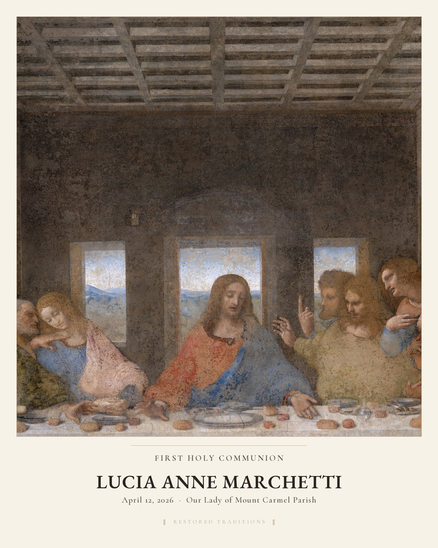 First Holy Communion Keepsake -- The Last Supper, Leonardo da Vinci