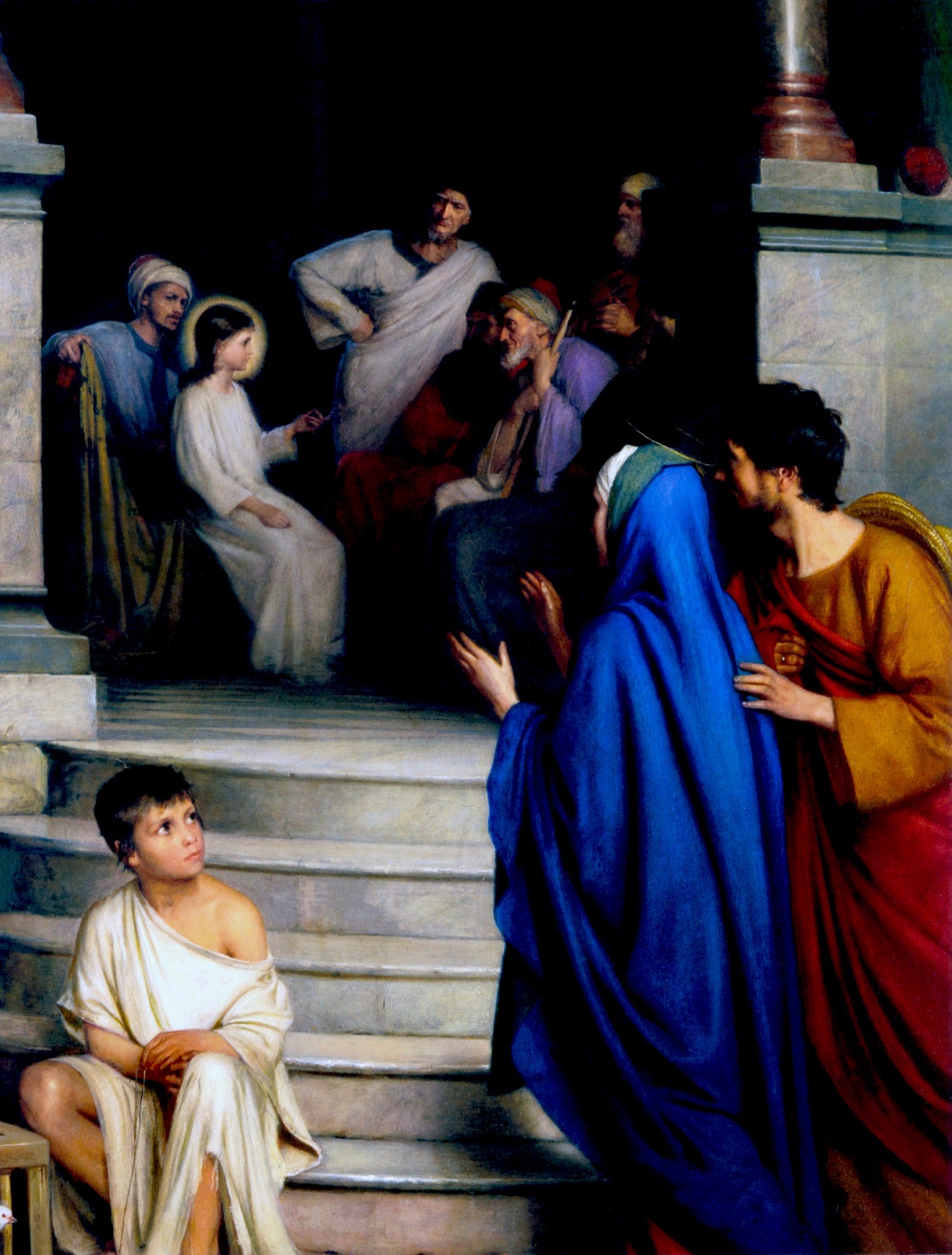 Jesus in the Temple – Bloch, restored fine-art print
