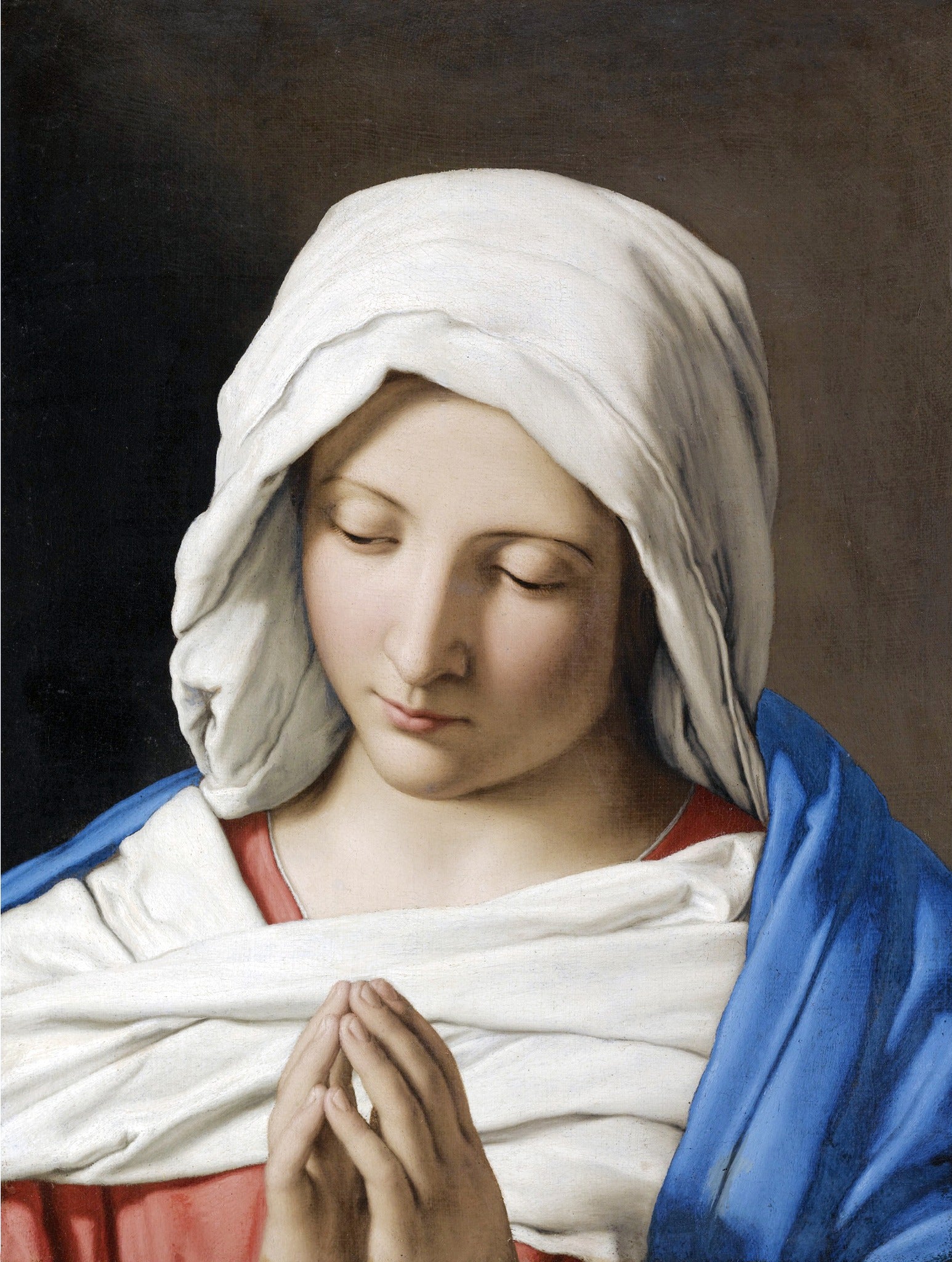 Madonna at Prayer IV – Sassoferrato, restored fine-art print