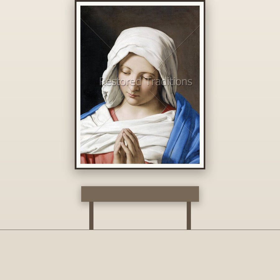 Madonna at Prayer IV – Sassoferrato, restored fine-art print