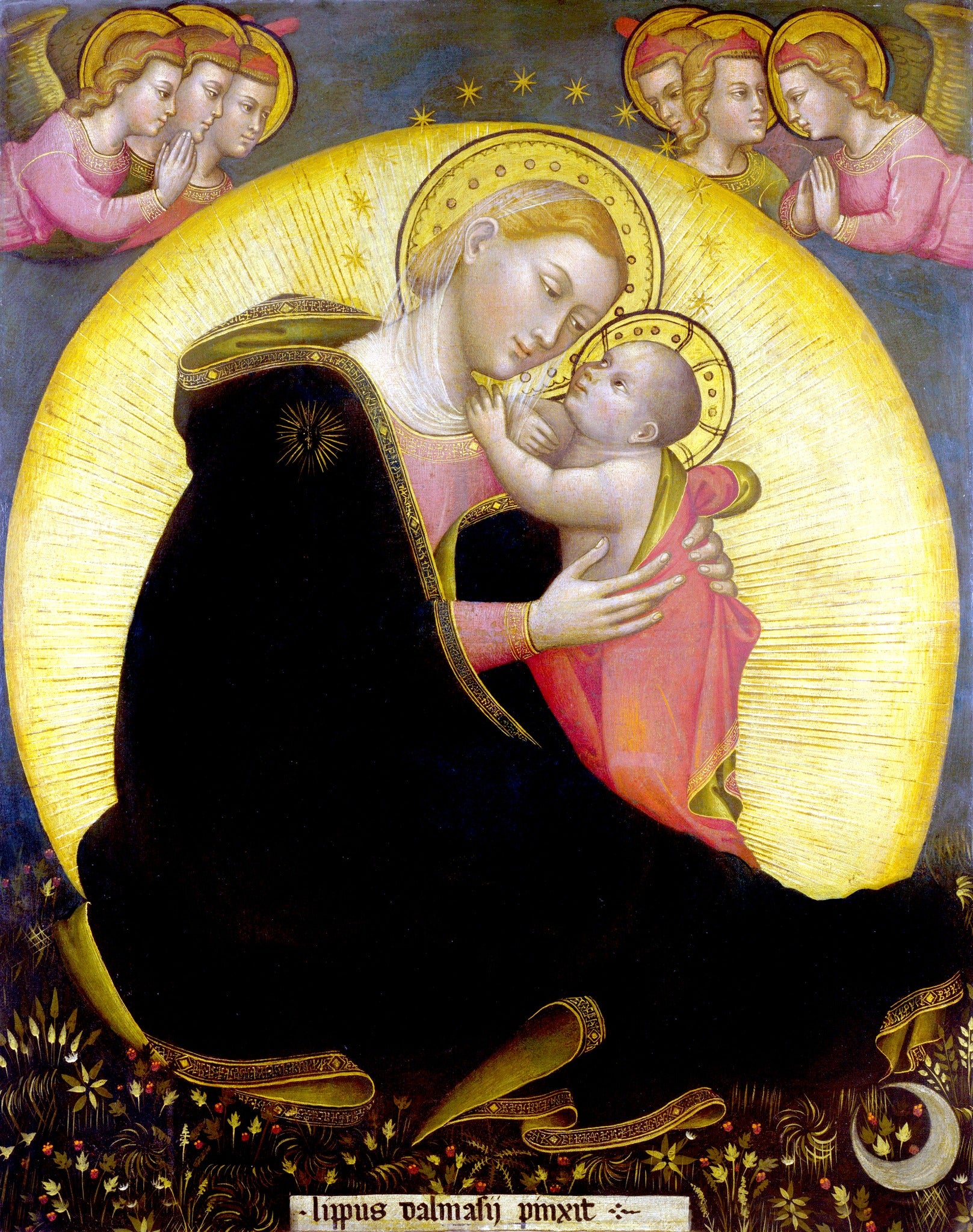 Madonna of Humility – Dalmasio, restored fine-art print