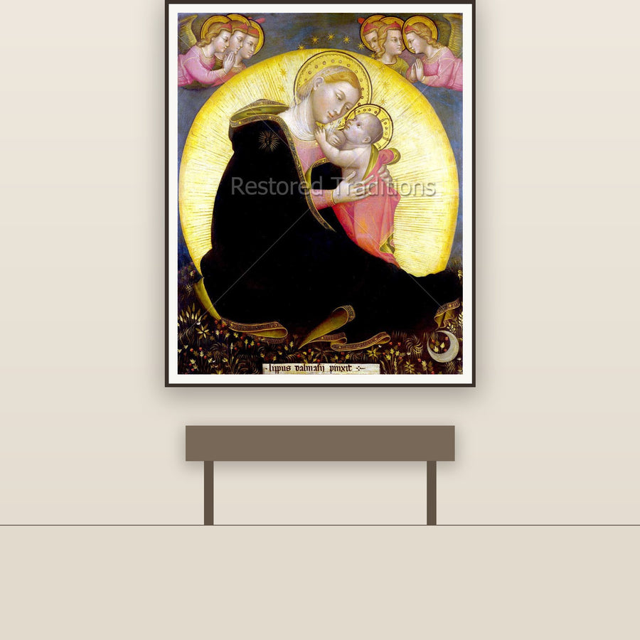 Madonna of Humility – Dalmasio, restored fine-art print