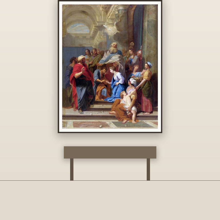 Marriage of the Virgin – Jouvenet, restored fine-art print