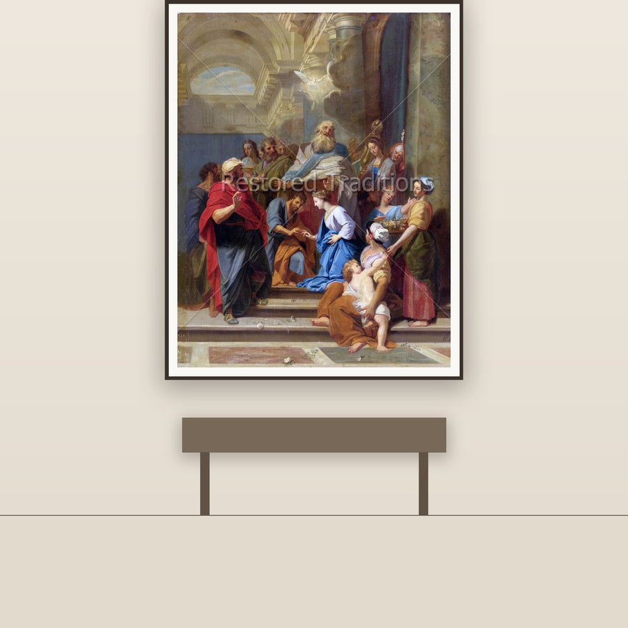 Marriage of the Virgin – Jouvenet, restored fine-art print