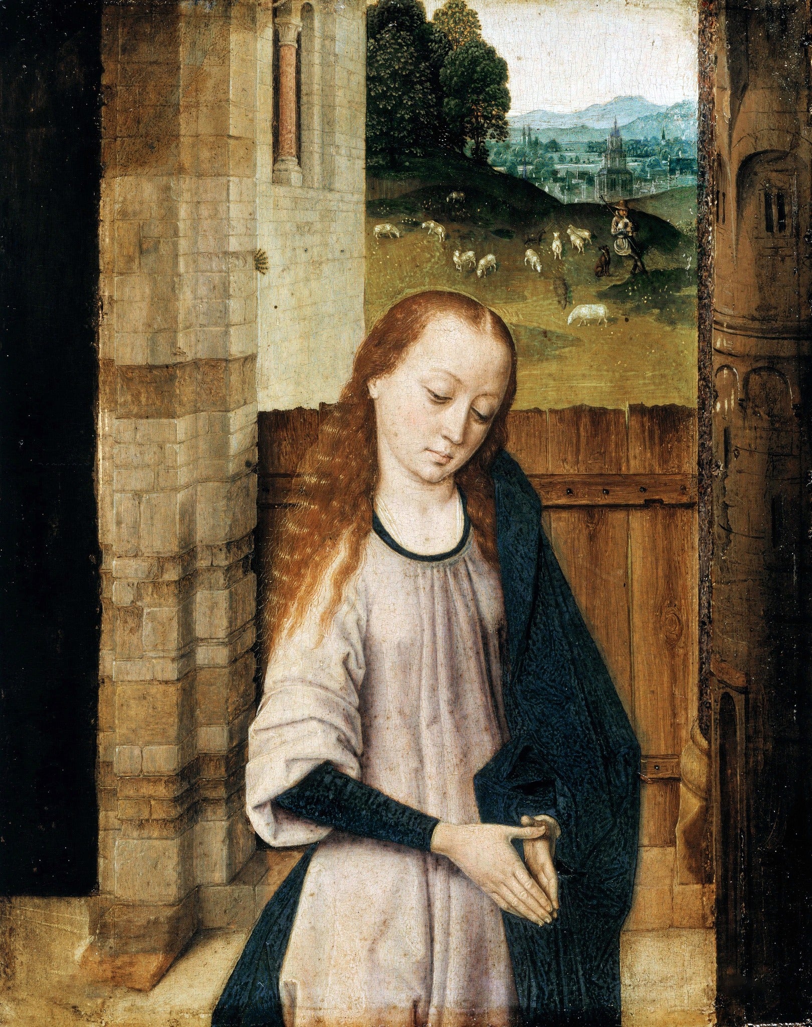 Mary in Adoration – Bouts, restored fine-art print