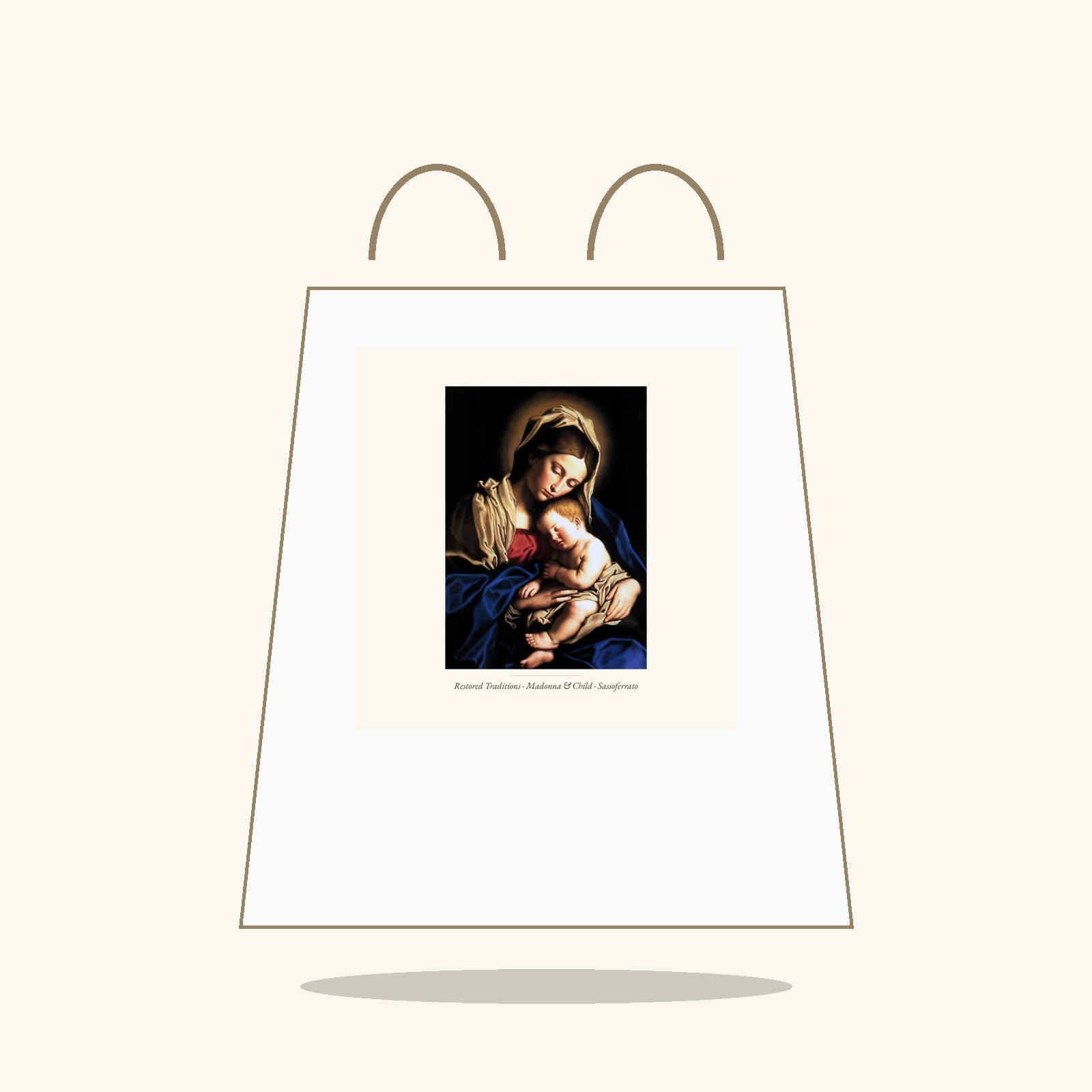 Devotional Art Tote Bag — flat mockup