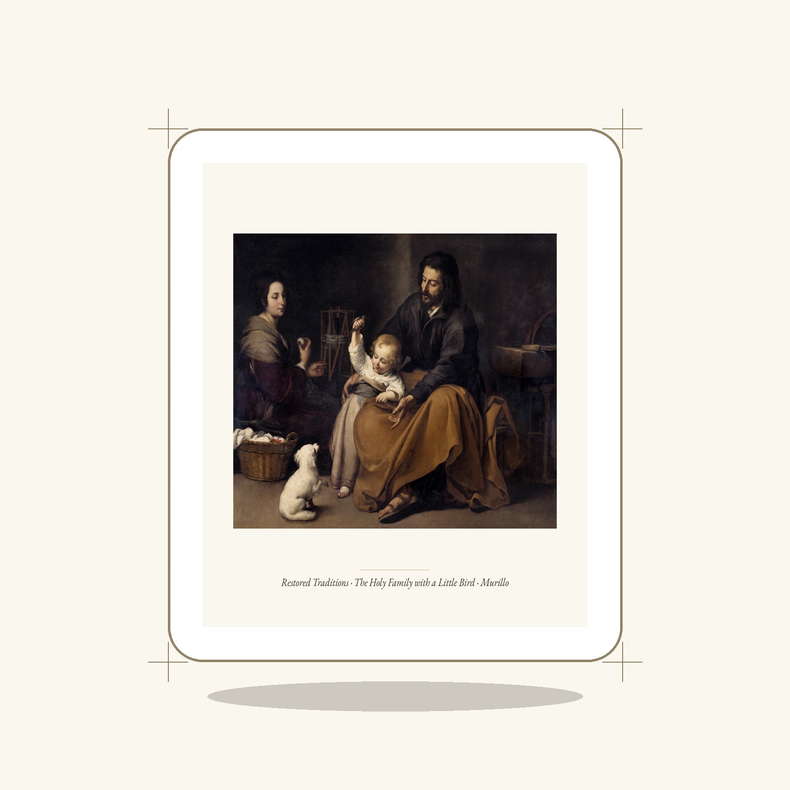 Devotional Art Throw Pillow — flat mockup