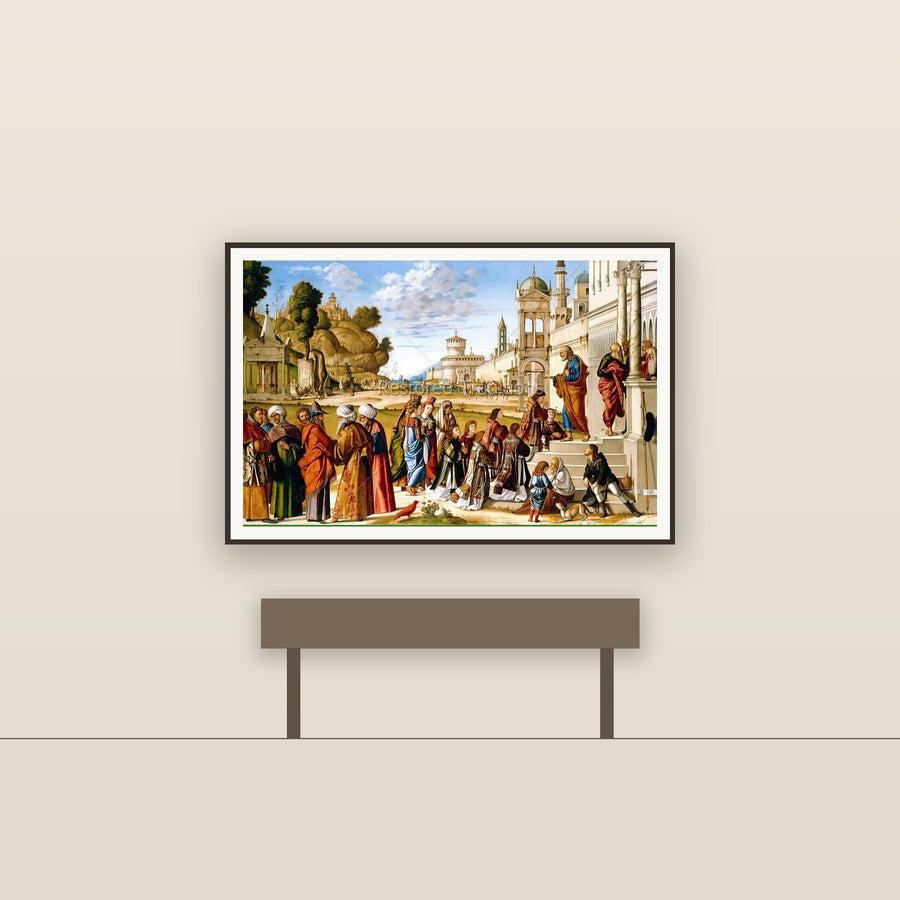Ordination of St. Stephen as a Deacon – Carpaccio, restored fine-art print