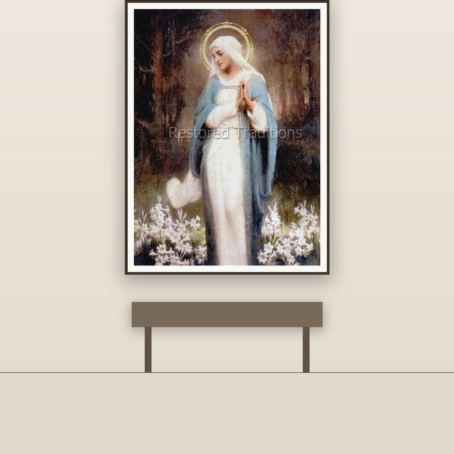 Our Lady Among the Flowers – Chambers, restored fine-art print