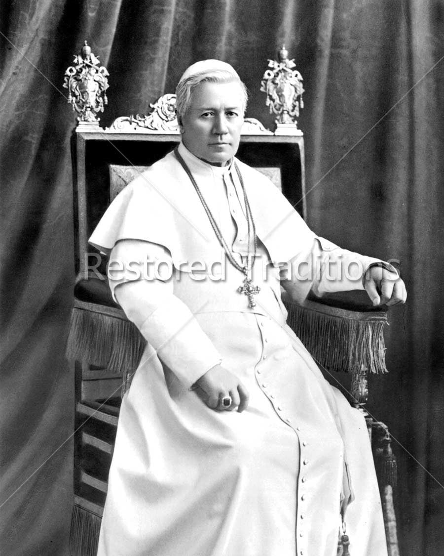 St. Pius X Portrait, restored fine-art print
