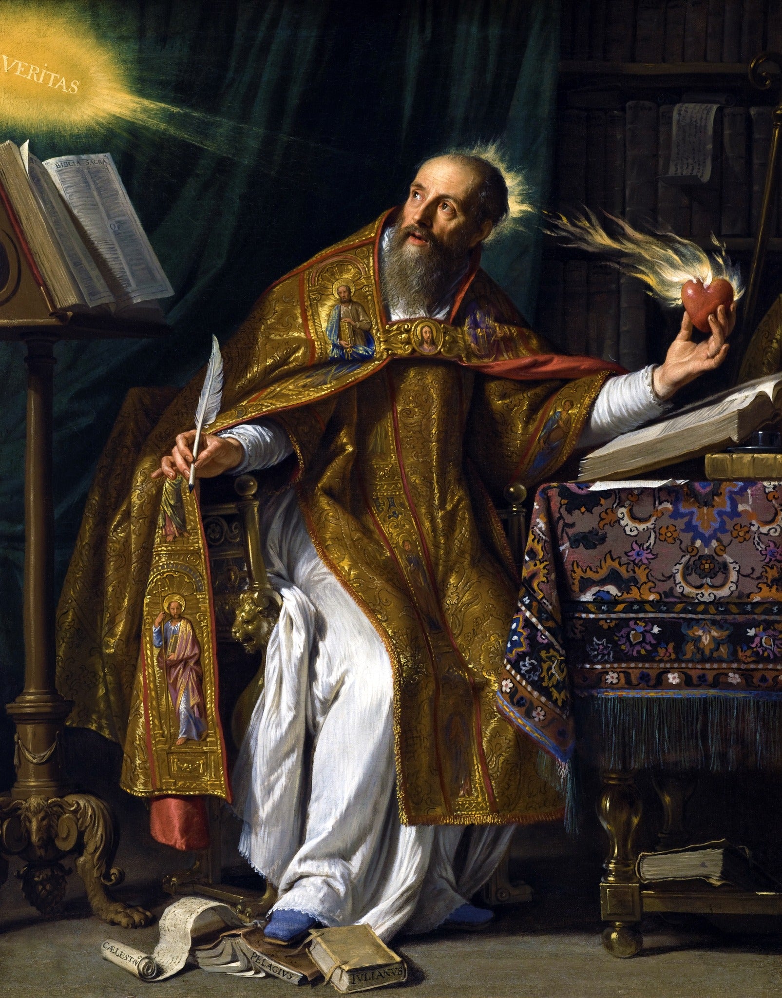 Saint Augustine – Champaigne, restored fine-art print