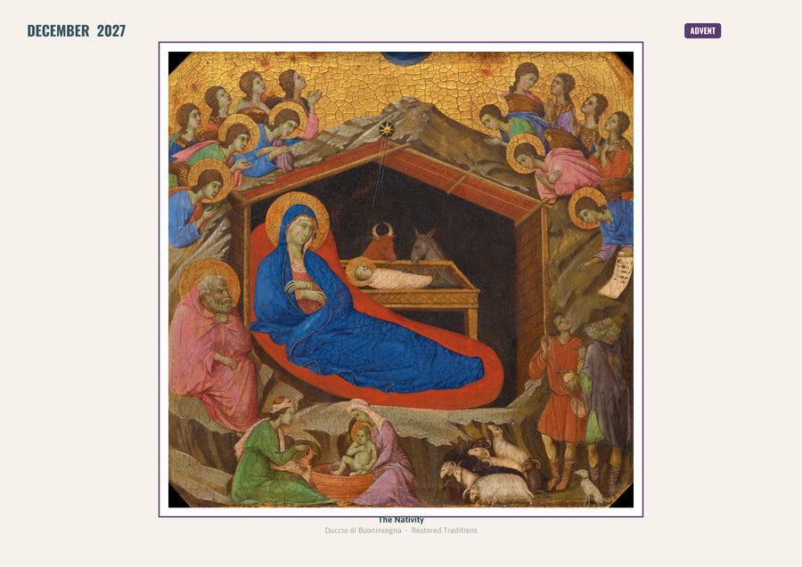 2027 Catholic Liturgical Wall Calendar -- A Year of Grace, cover page (actual print file)