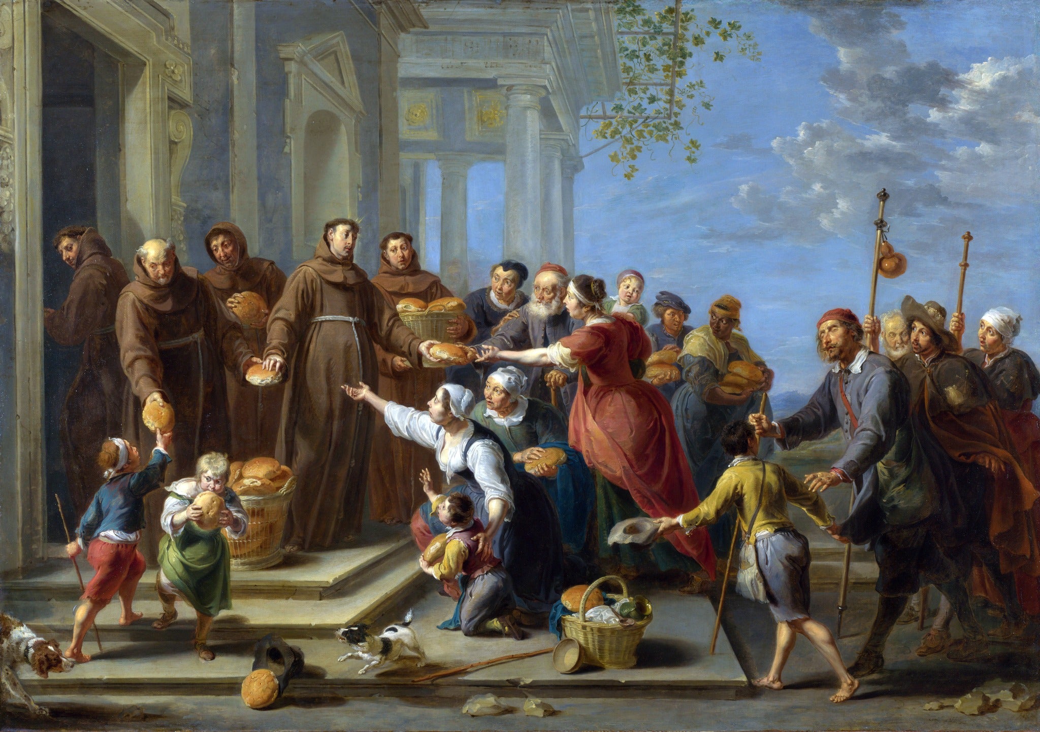 St. Anthony of Padua Distributing Bread – Herp, restored fine-art print