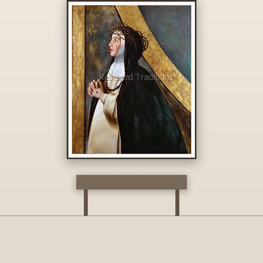 St. Catherine of Siena – Bautista, restored fine-art print