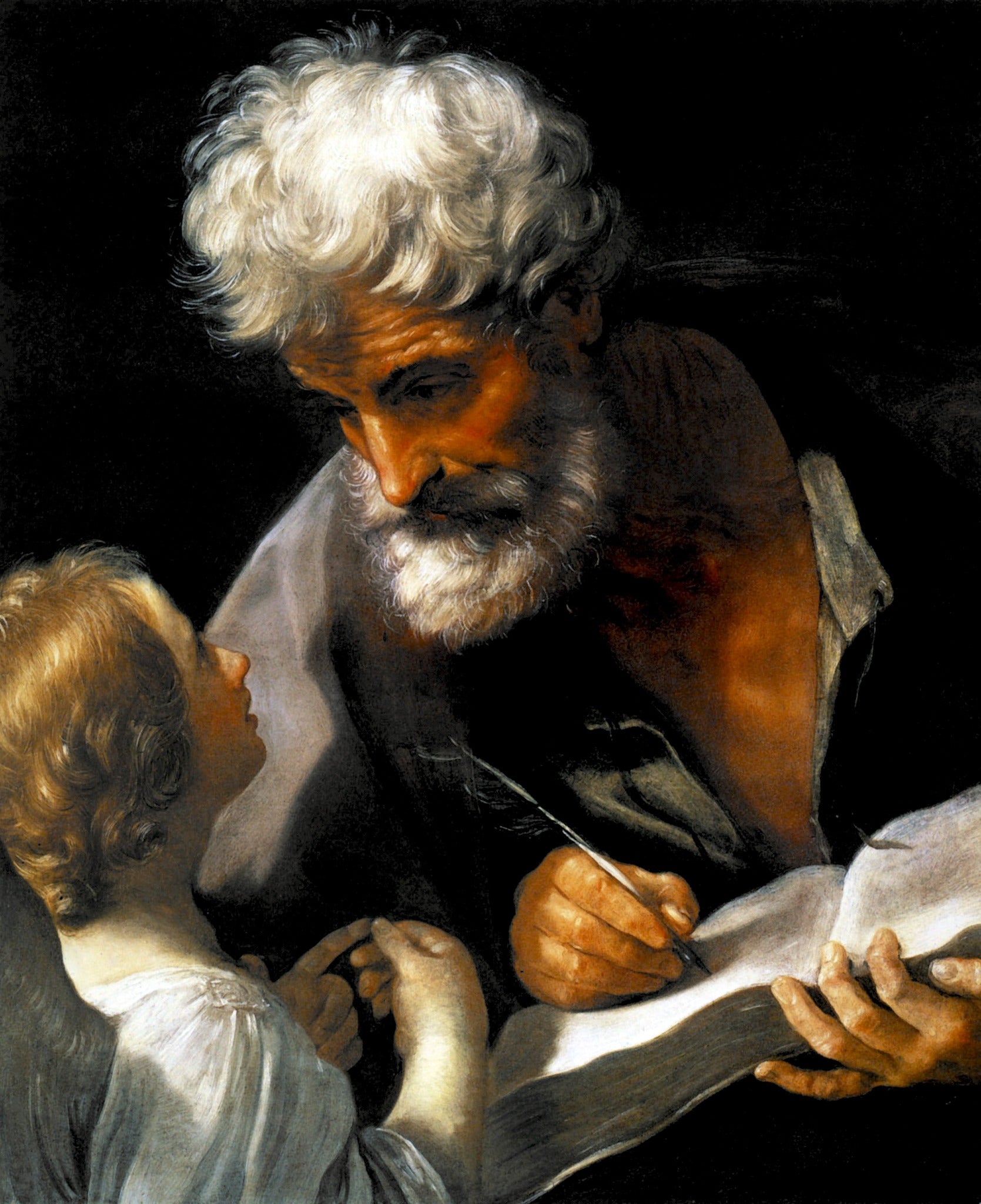 St. Matthew – Reni, restored fine-art print