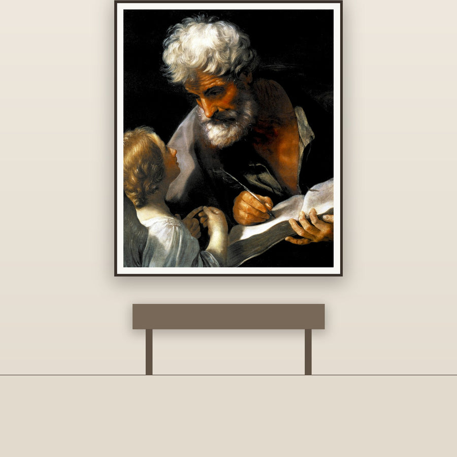 St. Matthew – Reni, restored fine-art print