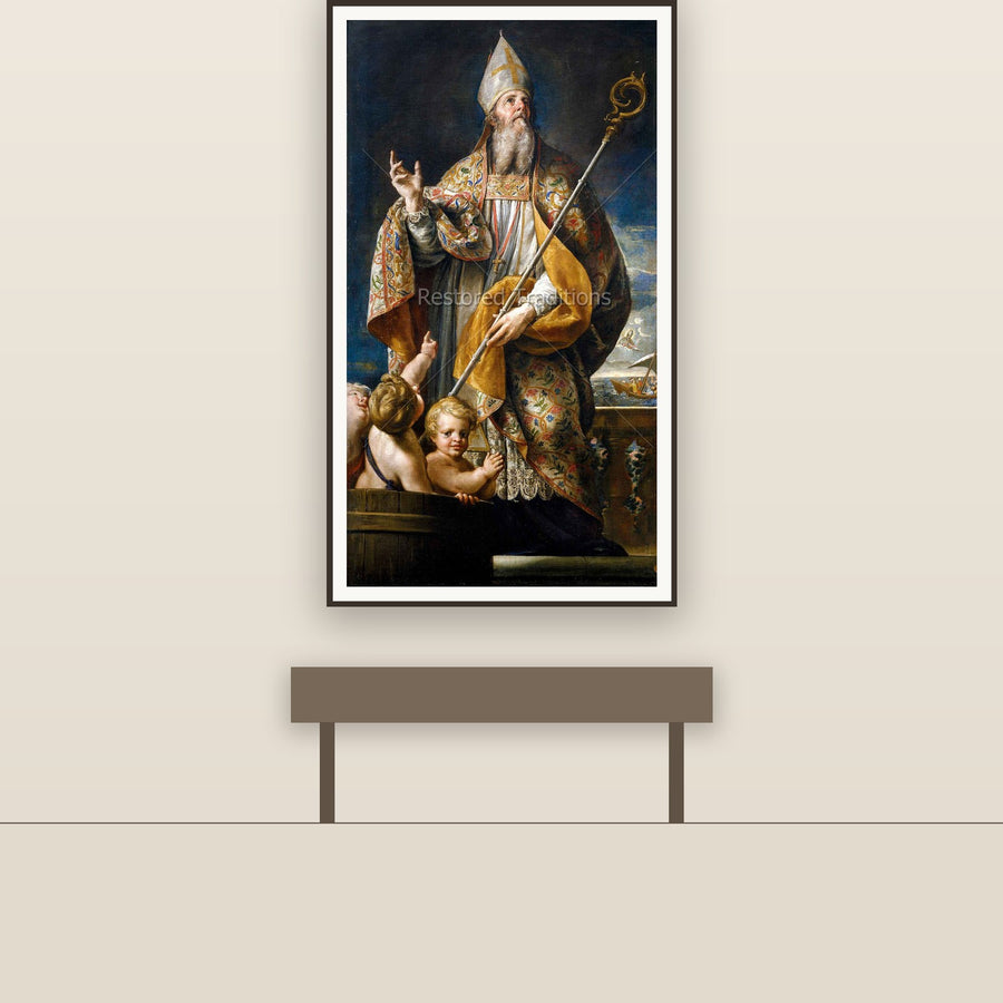 St. Nicholas of Bari, restored fine-art print