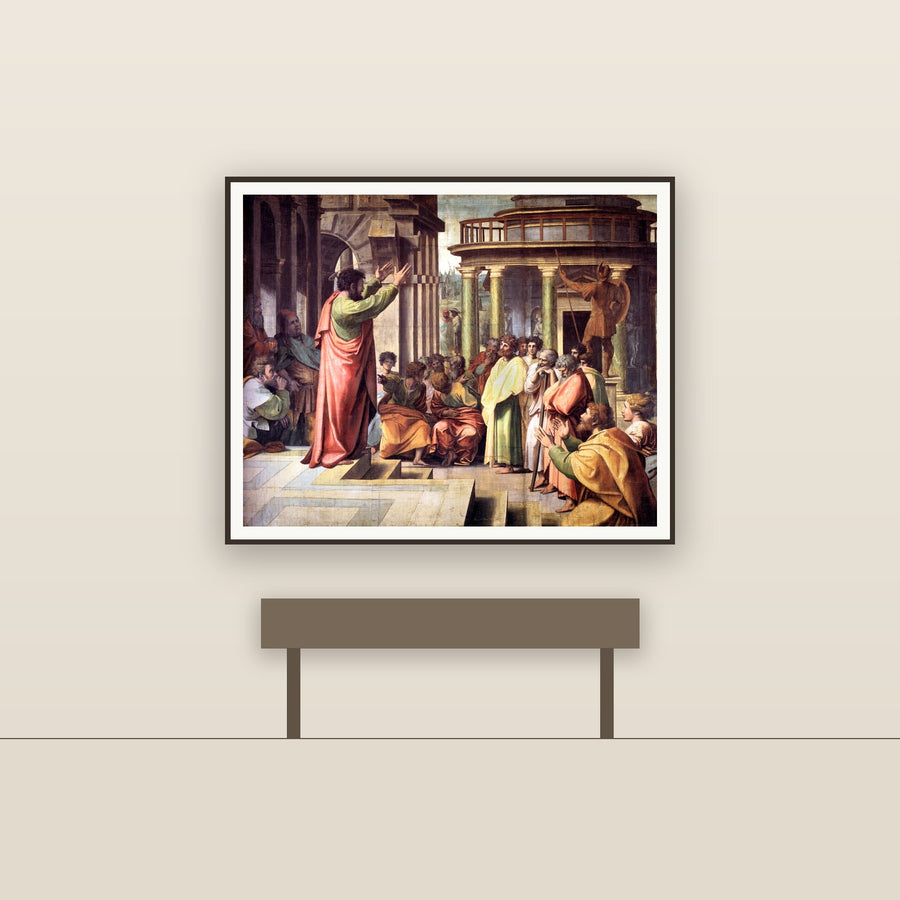 St. Paul Preaching in Athens – Raphael, restored fine-art print