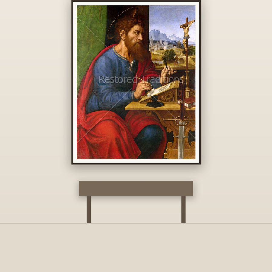 St. Paul Writing – Sacchi, restored fine-art print