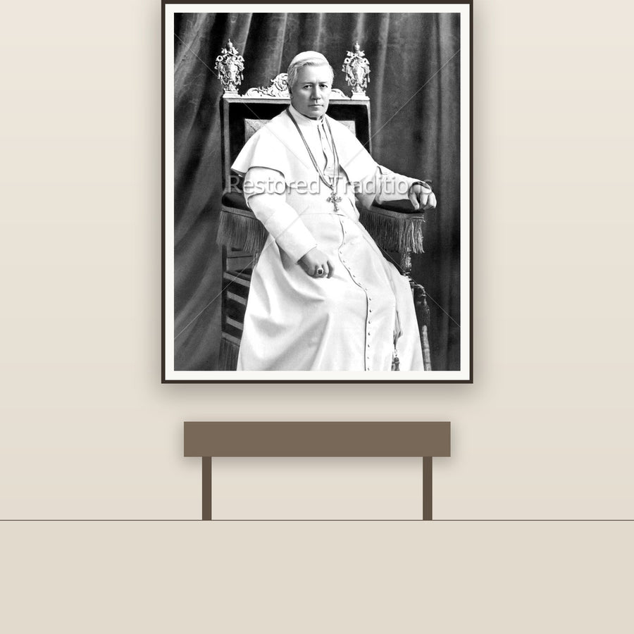 St. Pius X Portrait, restored fine-art print