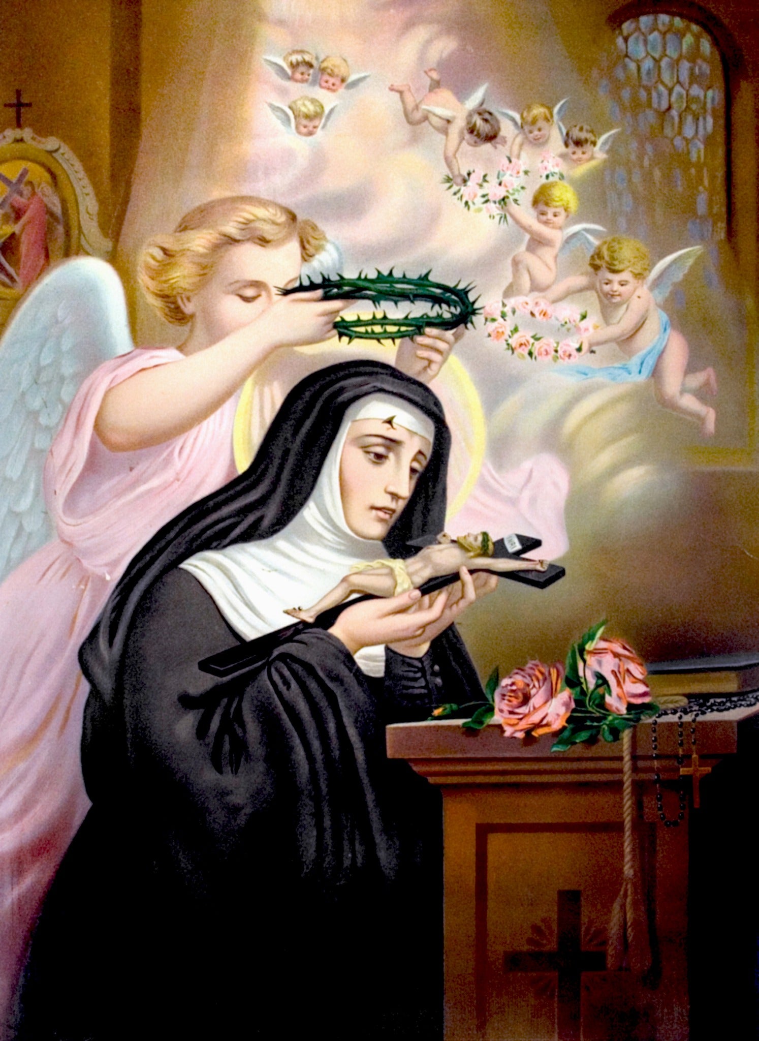 St. Rita, restored fine-art print