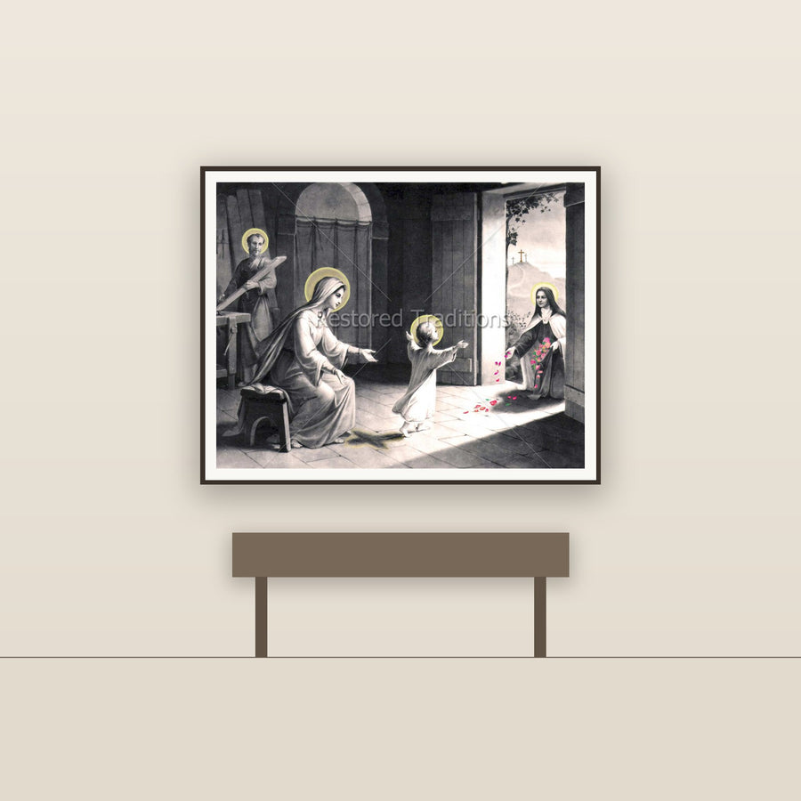 St. Therese Visiting the Holy Family, restored fine-art print