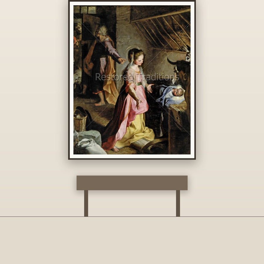 The Nativity – Barocci, restored fine-art print