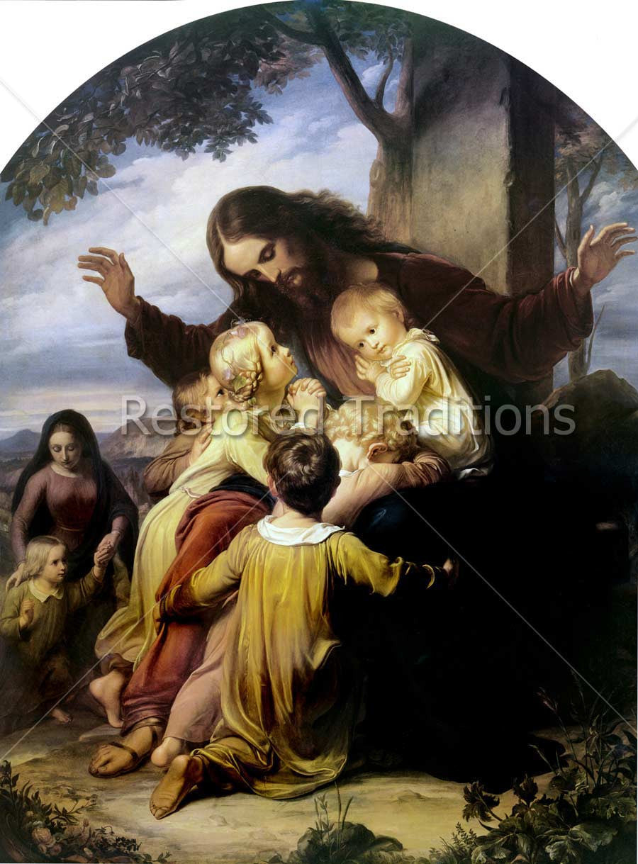 Let the Children Come Unto Me – Vogelstein, restored fine-art print