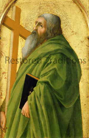 Saint Andrew With Book And Cross