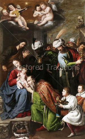 Wise Men at Epiphany Adore Infant Jesus
