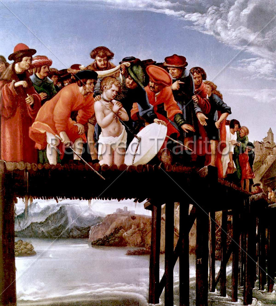 Martyr to be thrown off bridge with stone
