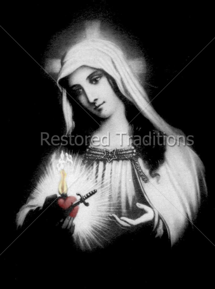 Virgin Mary Holds Her Immaculate Heart